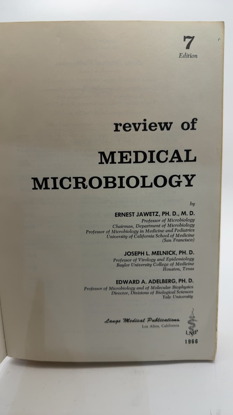 Review of Medical Microbiology by Ernest Jawetz, Joseph L. Melnick, Edward A. Adelberg - title page