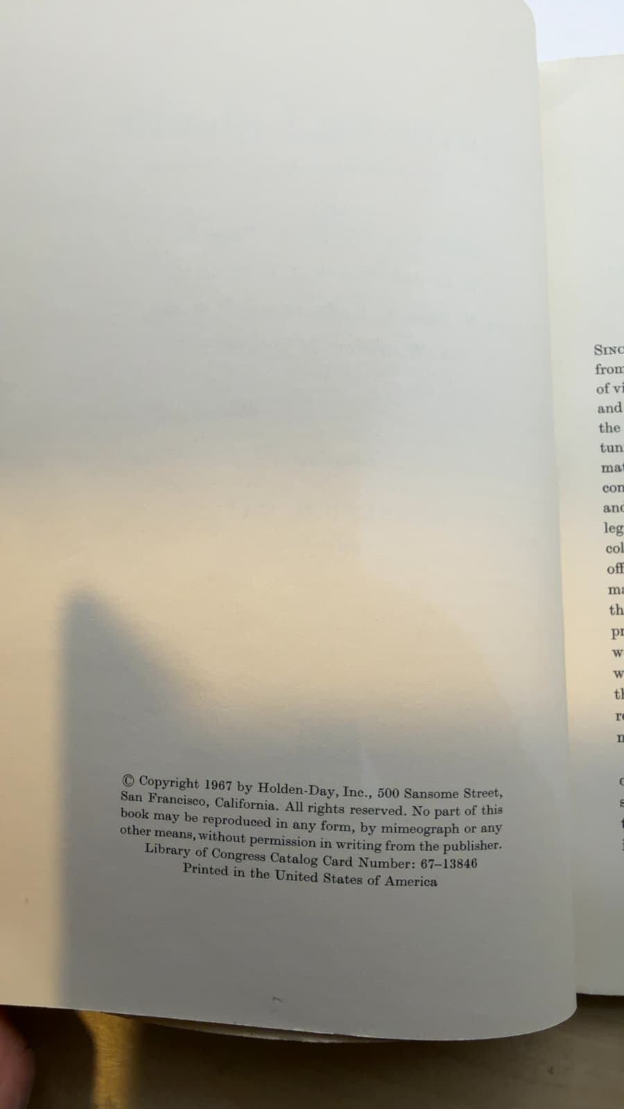 Lectures on Calculus by Edited by Kenneth O. May - copyright page showing 1967 details