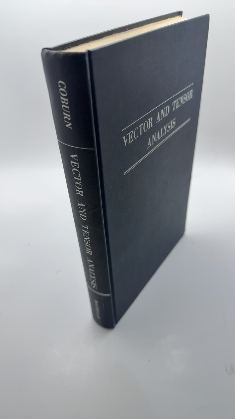 Vector and Tensor Analysis by Nathaniel Coburn - quarter view showing binding condition