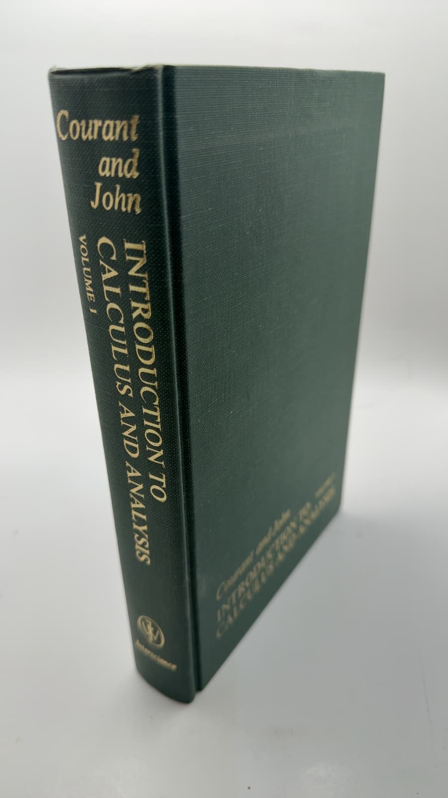 Introduction to Calculus and Analysis Volume One by Richard Courant and Fritz John - quarter view showing binding condition