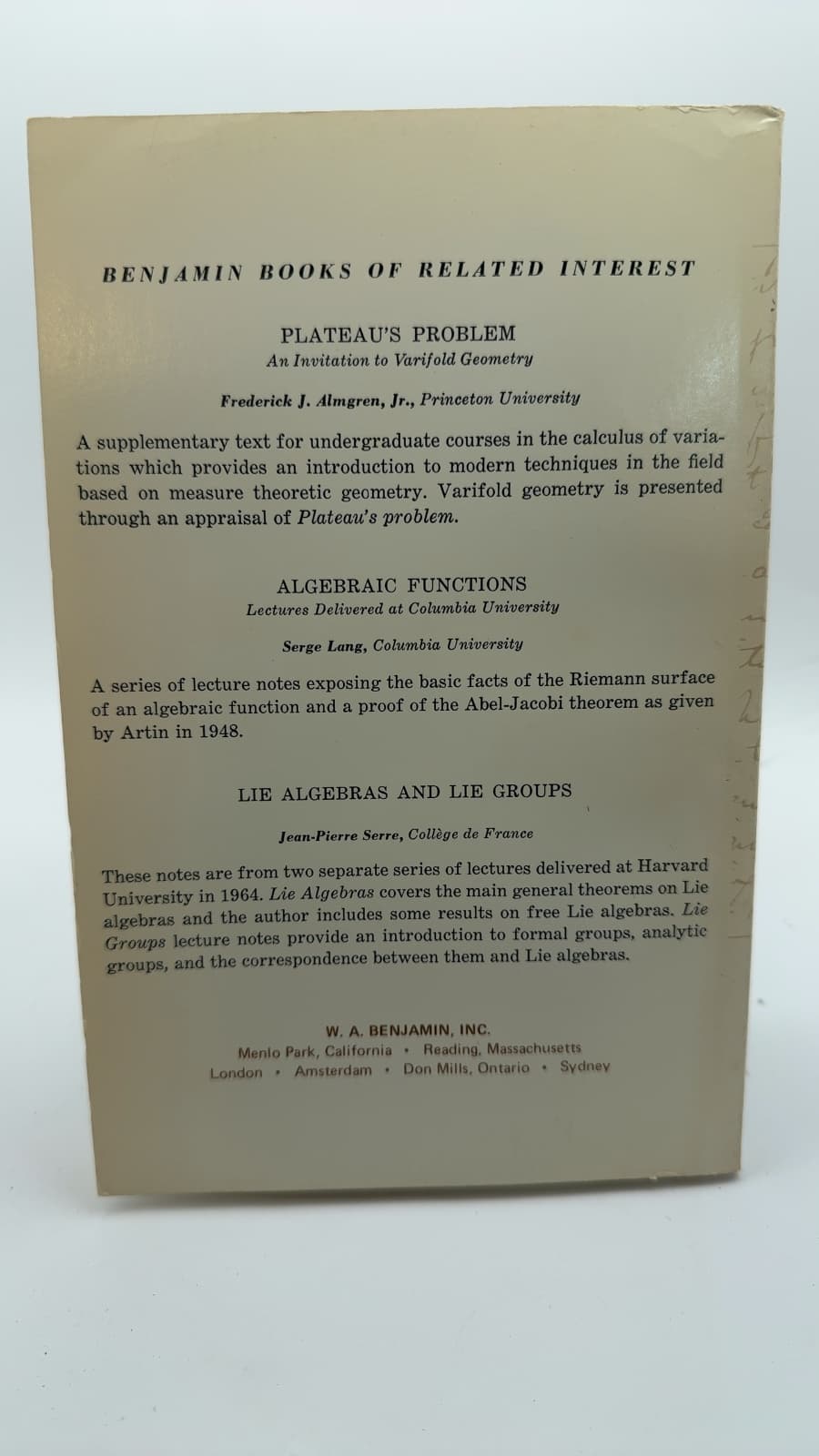 Calculus on Manifolds: A Modern Approach to Classical Theorems of Advanced Calculus by Michael Spivak - additional view