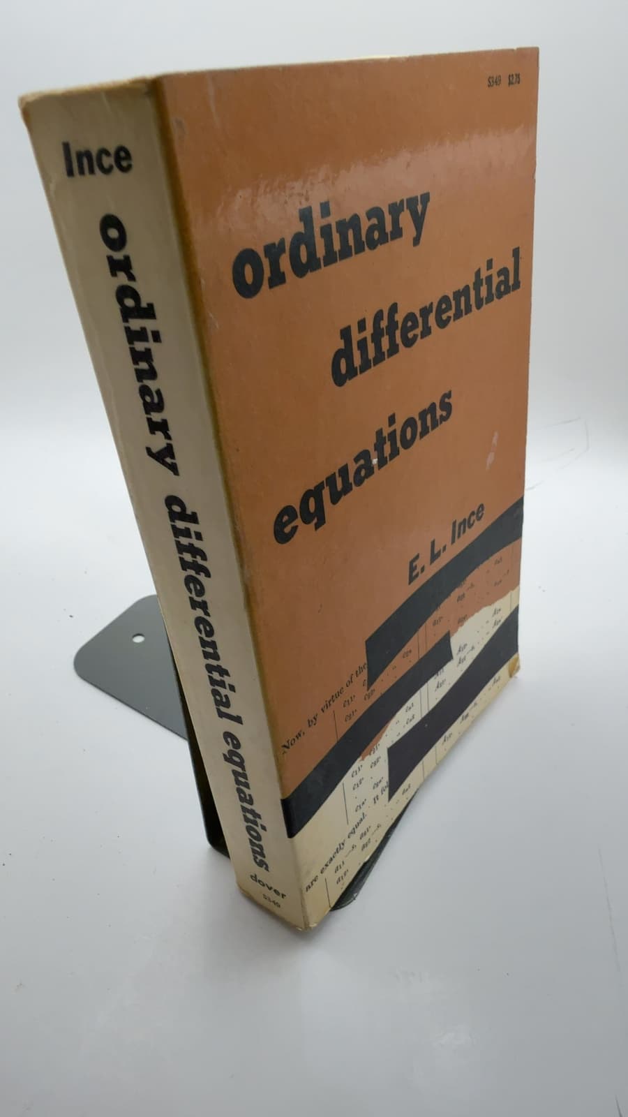 Ordinary Differential Equations by E. L. Ince - quarter view showing binding condition