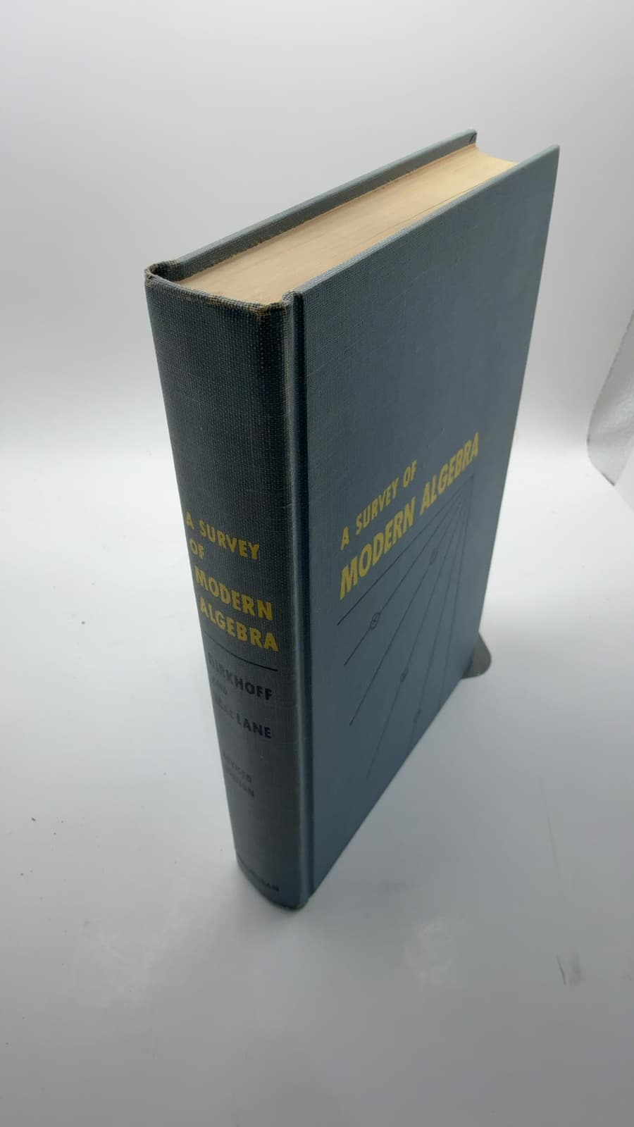 A Survey of Modern Algebra by Garrett Birkhoff and Saunders Mac Lane - quarter view showing binding condition