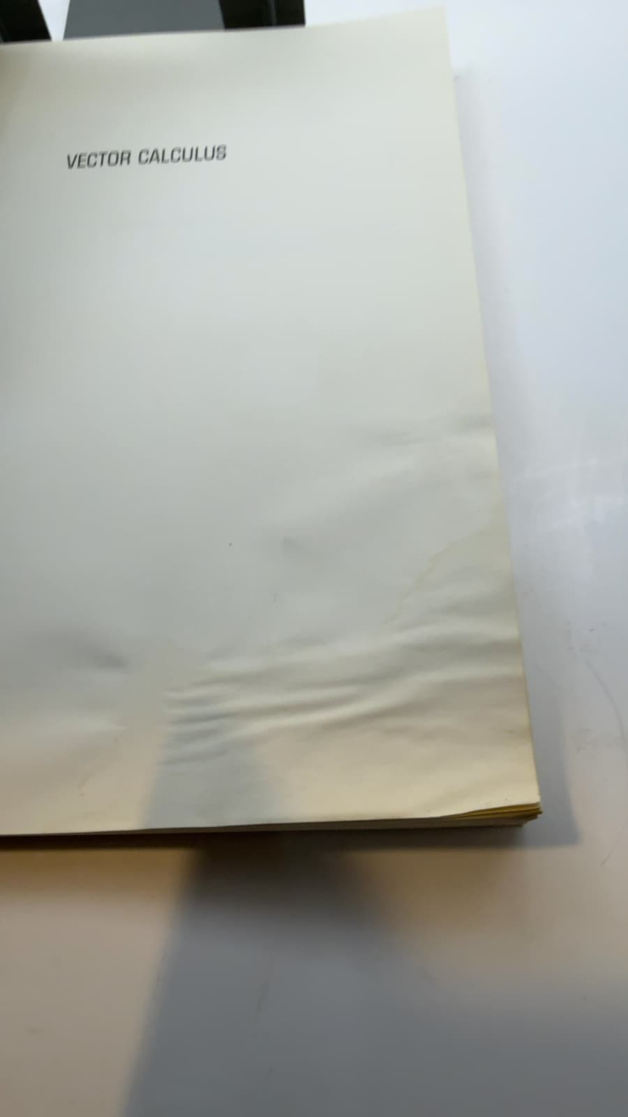 Vector Calculus by BEN A. Green, Jr. - additional view