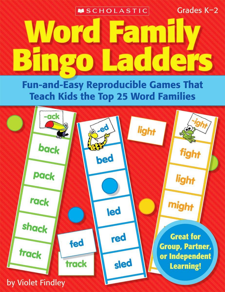 Word Family Bingo Ladders: Fun-and-Easy Reproducible Games That Teach Kids the Top 25 Word Families Findley, Violet by null