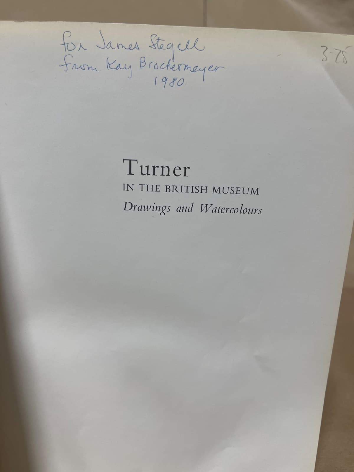 Turner in the British Museum: Drawings and Watercolours by Andrew Wilton - additional view
