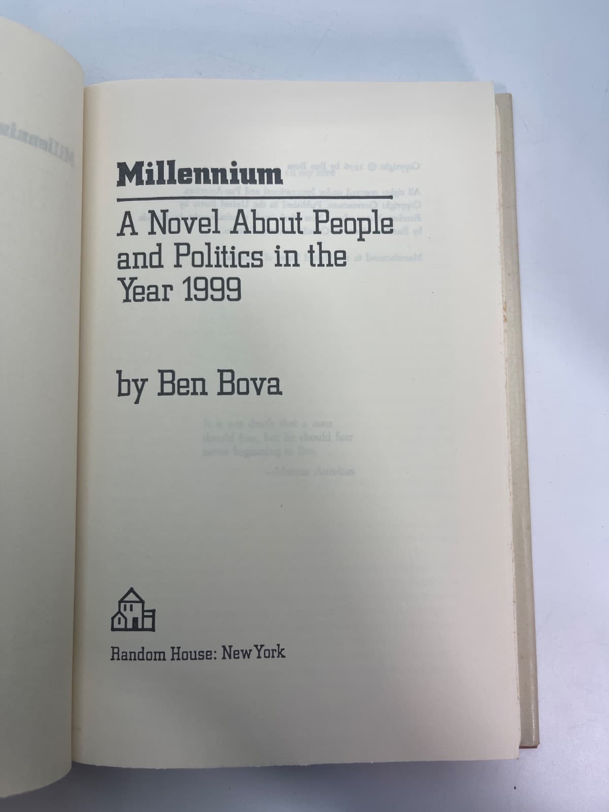 Millennium by Ben Bova - title page