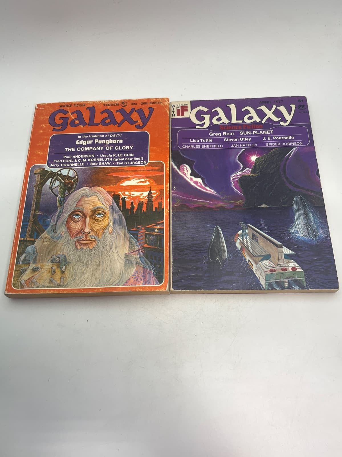Galaxy Science Fiction - Lot of 2 by Various (Greg Bear, Lisa Tuttle, Steven Utley, etc.) - front cover