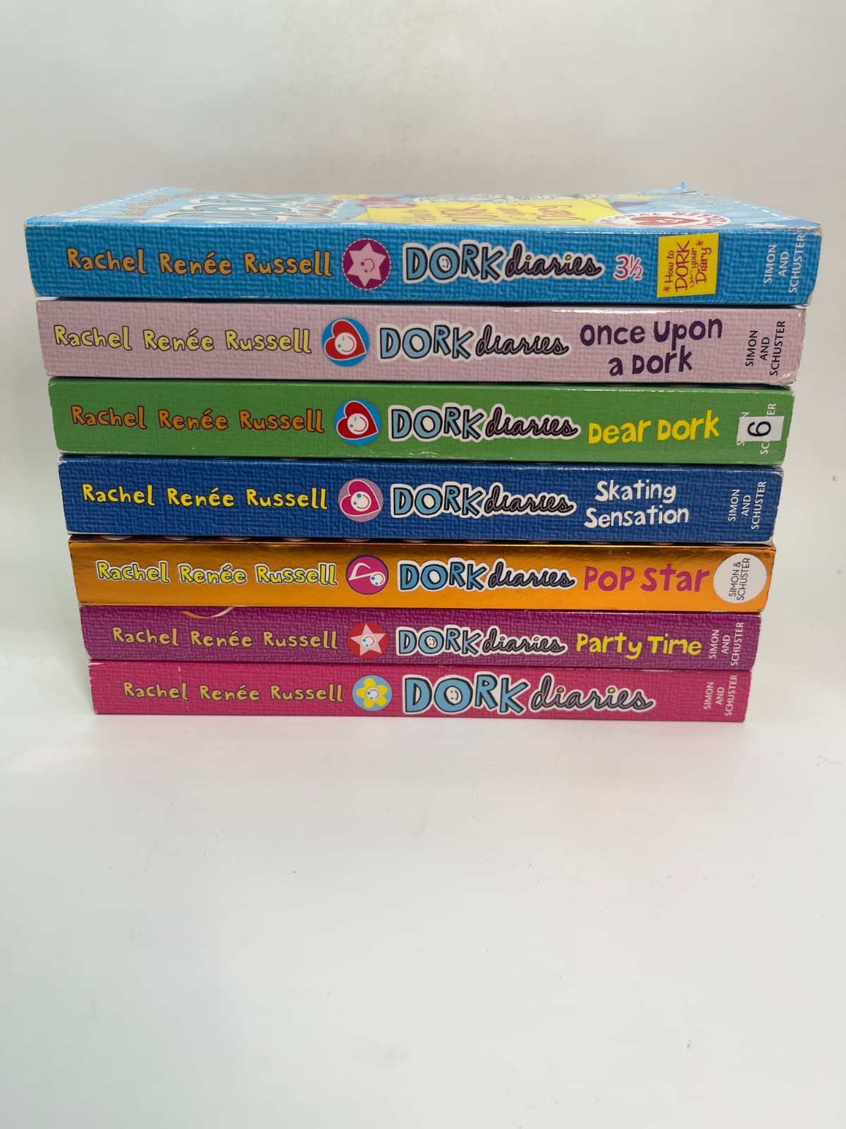 Dork Diaries Series - Lot of 7 - UK PRINTING by Rachel Renée Russell - front cover