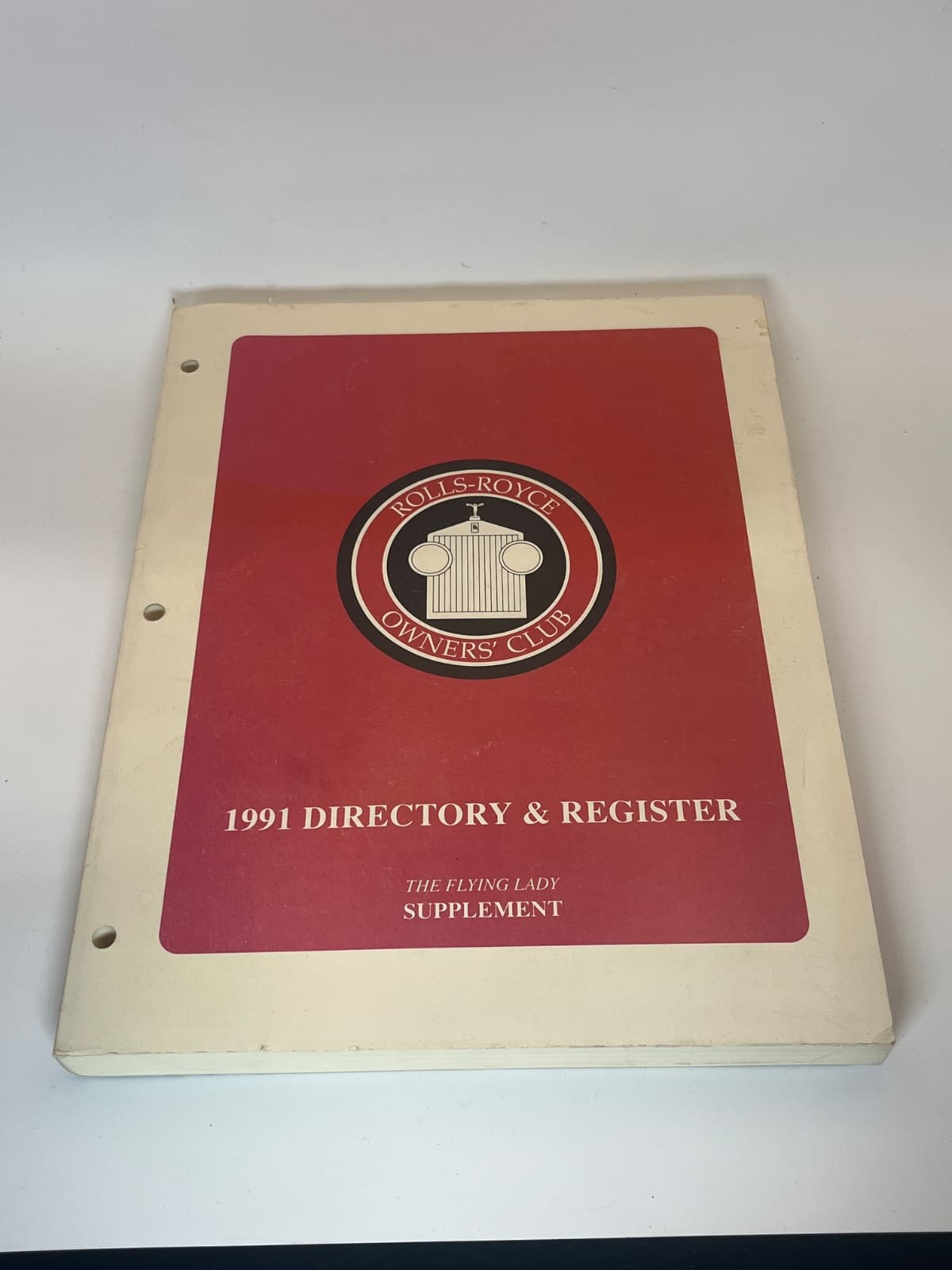 Roll's Royce Owners' Club - 1991 Directory & Register: The Flying Lady Supplement - front cover