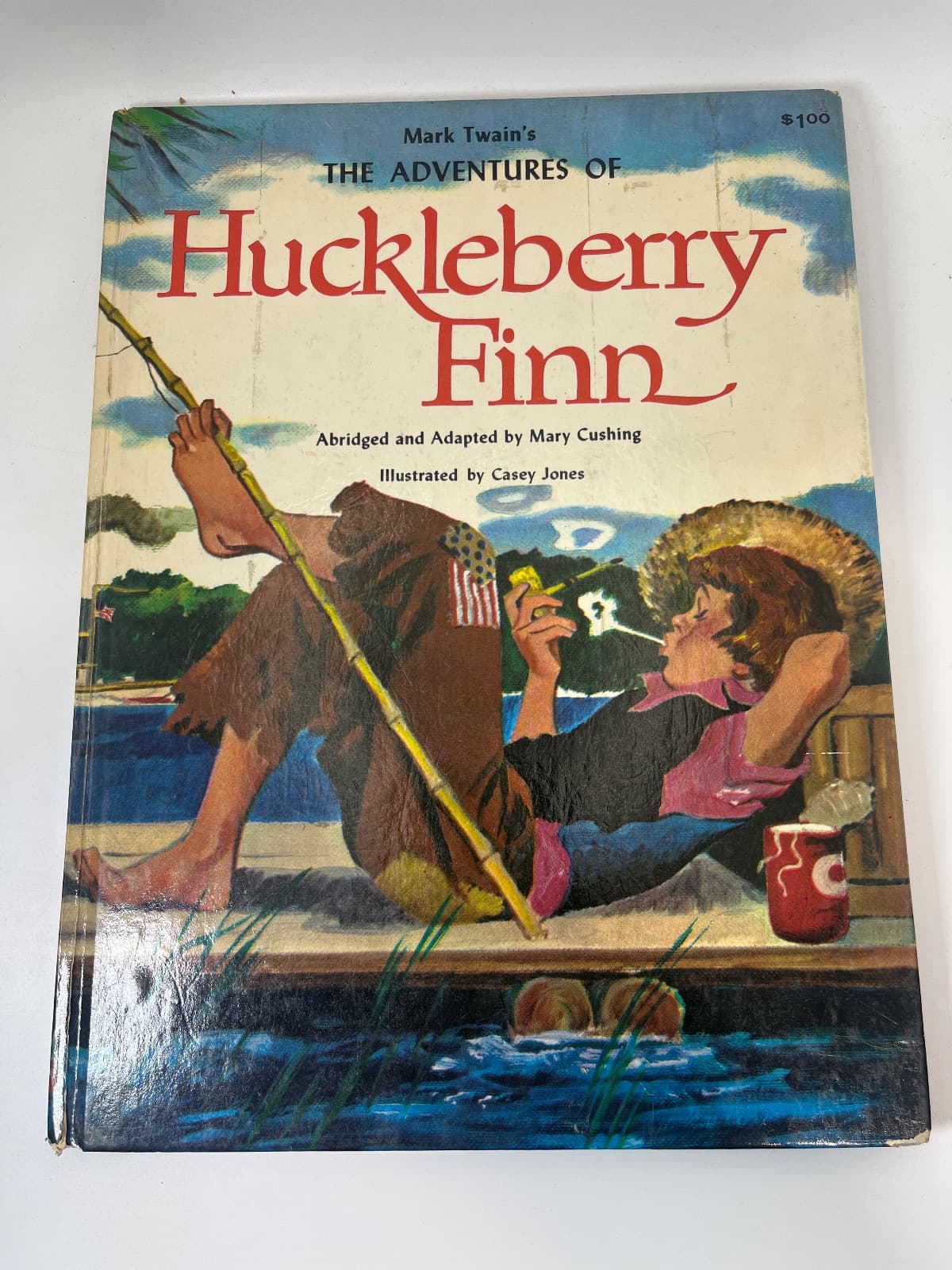 The Adventures of Huckleberry Finn - Abridged by Mary Cushing by Mark Twain - front cover