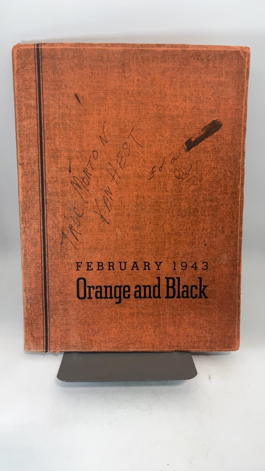 Orange and Black Woodrow Wilson High School Yearbook - front cover