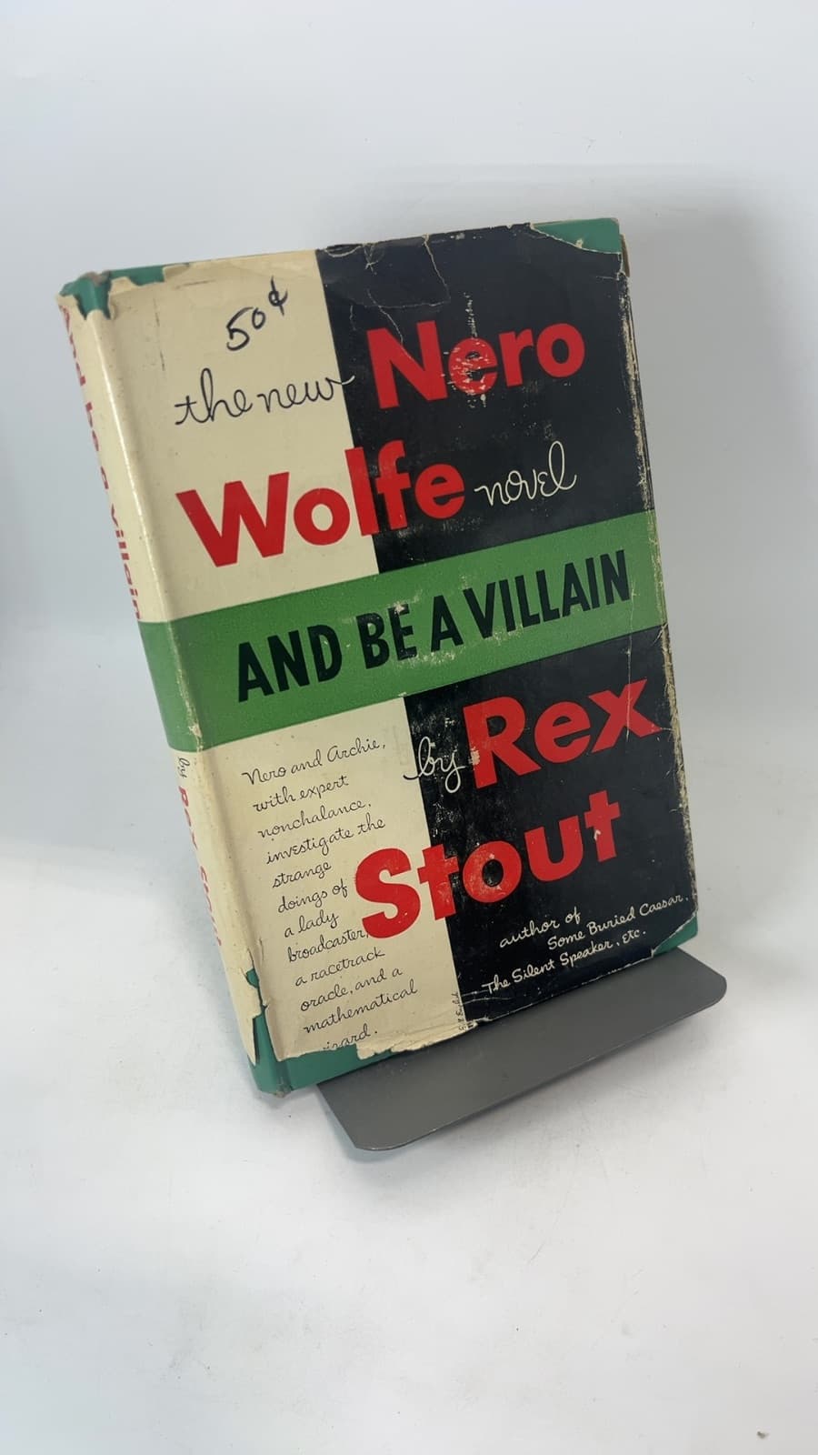 and be a villain by Rex Stout - front cover