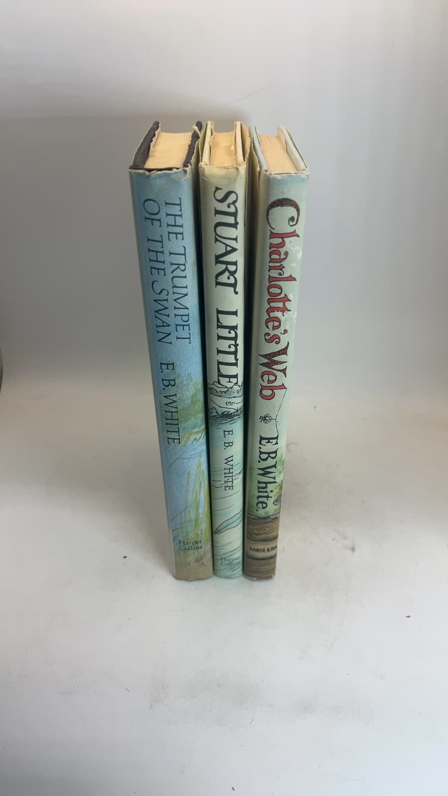 E.B. White Book Lot of 3 - Charlotte's Web, Stuart Little, The Trumpet of the Swan by E.B. White - front cover