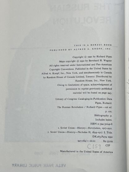The Russian Revolution [Hardcover] Richard Pipes - Image 4