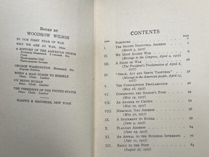 In Our First Year of War [Hardcover] Woodrow Wilson - Image 4