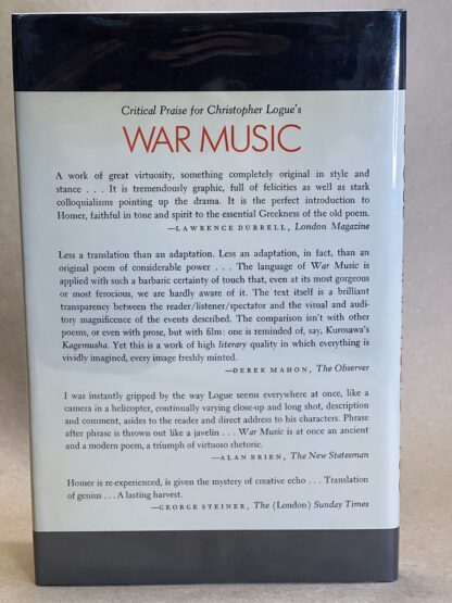 War Music [Hardcover] Christopher Logue - Image 2