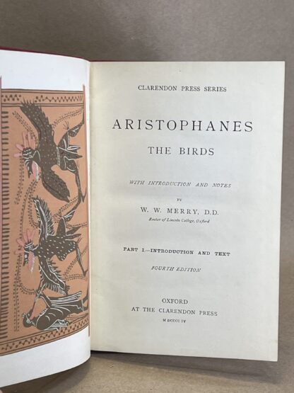 Aristophanes: The Birds [hardcover] W. W. Merry - Image 3