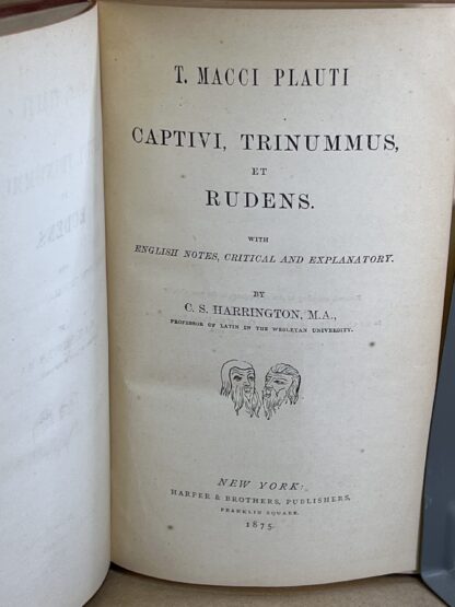 Plautus: Captivi, Trinummus, et Rudens [Hardcover] C. S. Harrington - Image 3