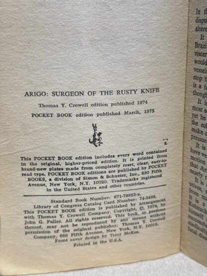 Arigo: Surgeon of the Rusty Knife John Grant Fuller - Image 4