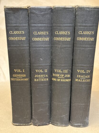 Clarke's Commentary 4 volumes Old Testament Only [hardcover] Adam Clarke