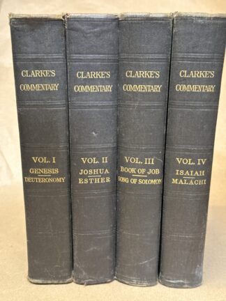 Clarke's Commentary 4 volumes Old Testament Only [hardcover] Adam Clarke
