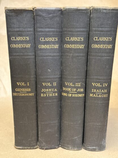 Clarke's Commentary 4 volumes Old Testament Only [hardcover] Adam Clarke
