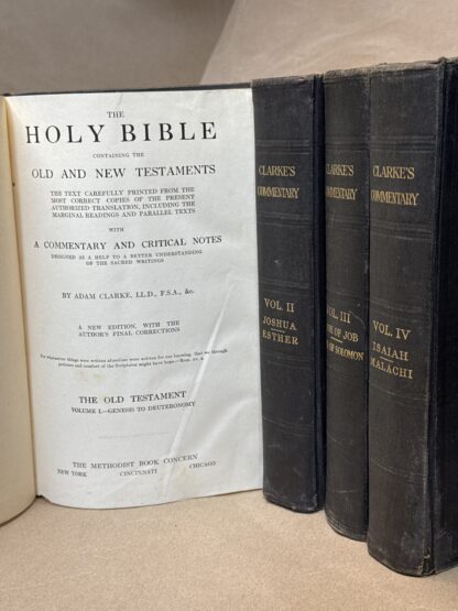 Clarke's Commentary 4 volumes Old Testament Only [hardcover] Adam Clarke - Image 3