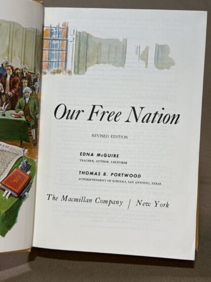 Our Free Nation Teacher's Edition [Hardcover] Edna McGuire 1961 Textbook - Image 2
