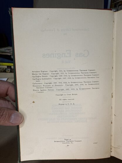Gas Engines Vol. II [Hardcover] 1925 Intl. Correspondence Schools - Image 3