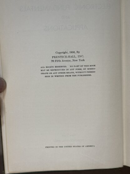 Electronic Fundamentals and Applications [Hardcover] John D. Ryder 1950 - Image 3