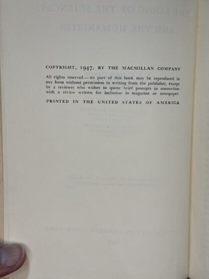 The Logic of the Sciences and the Humanities [Hardcover] F. S. C. Northrop - Image 3