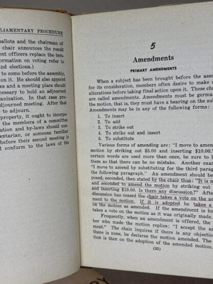 Practical Parliamentary Procedure [Hardcover] Rose Marie Cruzan 1947 - Image 8