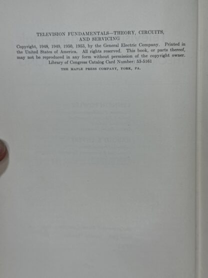 Television Fundamentals: Theory, Circuits, and Servicing [Hardcover] Kenneth Fowler 1953 - Image 3