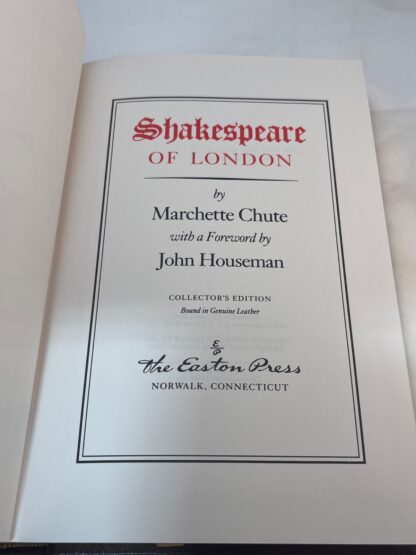 Shakespeare of London - Chute - Easton Press - Image 2