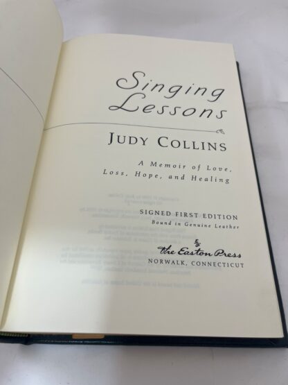 Singing Lessons - Judy Collins - Easton Press(1998) - Signed - Image 2