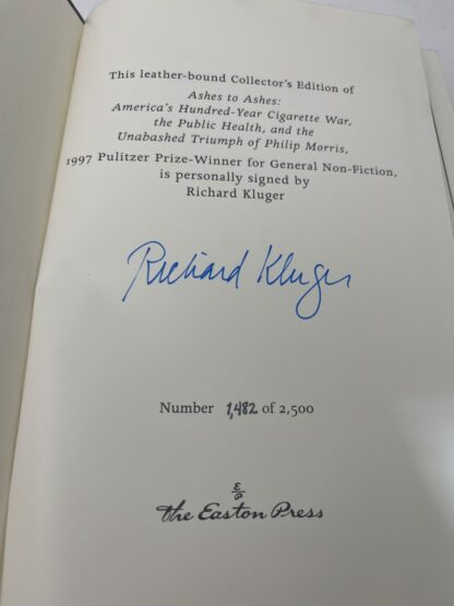 Ashes to Ashes - Richard Kluger - Easton Press - SIGNED - Image 4