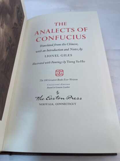 The Analects of Confucius - Lionel Giles - Easton Press(1976) - Image 2