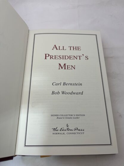All the President's Men - Bernstein,Woodward - Easton Press - NO SIGNATURE - Image 2