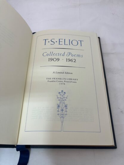 Collected Poems 1909-1962 - T.S. Eliot - The Franklin Library(1978) - Image 2