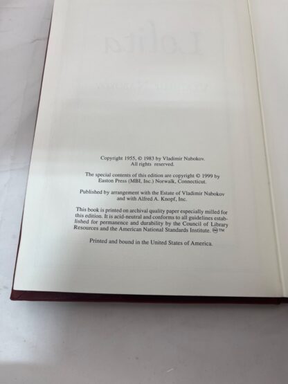 Lolita - Nabokov - Easton Press - WATER DAMAGE - Image 3