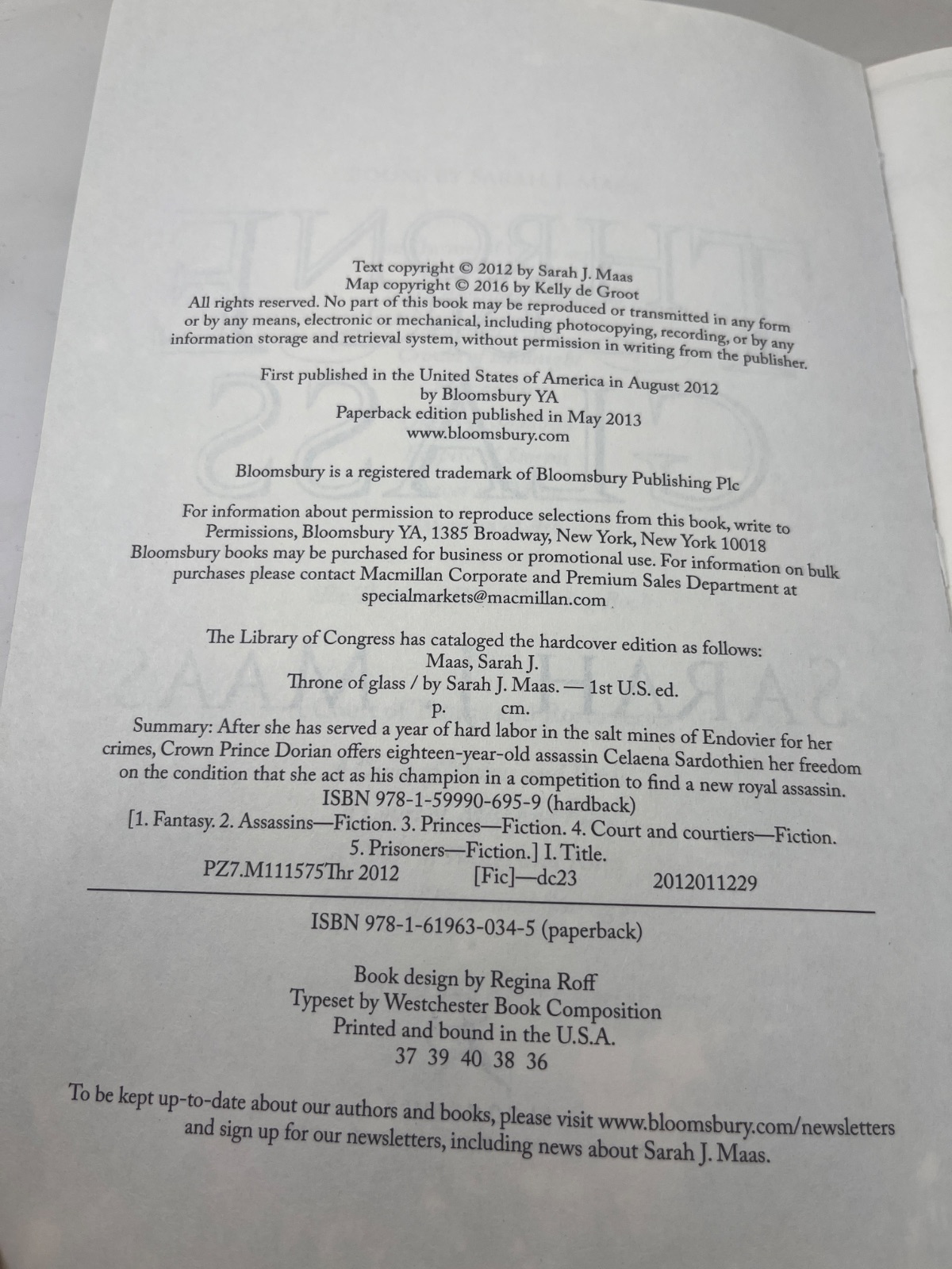 Throne of Glass - Sarah J Maas - Out of Print Paperback - Image 3