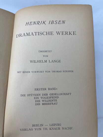 Dramatische Werke - Books 1 and 2 - Henrik Ibsen - 1909 - GERMAN - Image 2
