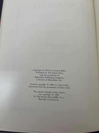 John Marshall: A Life in Law, Volume I Only - Leonard Baker - Easton Press(1990) - Image 3