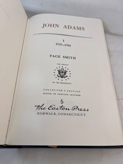 John Adams - Paige Smith - Easton Press President's Library(1988) - Image 2