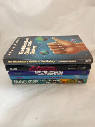 Douglas Adams Lot of 5 - Hitchhiker's Guide to the Galaxy & Long Dark Tea - Time - BCE - Cover