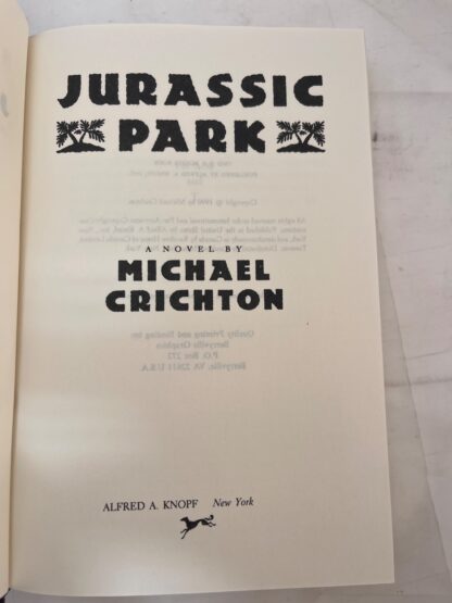 Jurassic Park - Crichton - BCE - MISSING DUST JACKET - Image 2