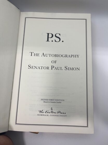 P.S. The Autobiography of Senator Paul Simon - Image 2