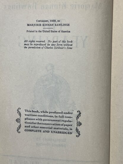 The Yearling - Marjorie Kinnan Rawlings - 1938 - VINTAGE, ANTIQUE - Image 3