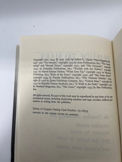 Arthur C. Clarke - Prelude to Mars - Book Club Edition - Hardcover - Image 3